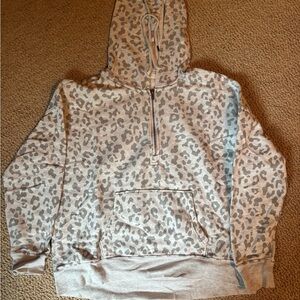 Hippie Rose Gray Animal Print Hoodie